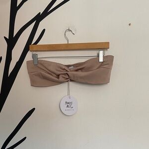 NWT Princess Polly satin peach latte bandeau top
